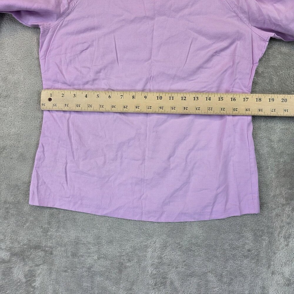 Banana Republic Shirt Womens Small Petite Purple Kirsten Bell Sleeve S701979-00 - Picture 6 of 11